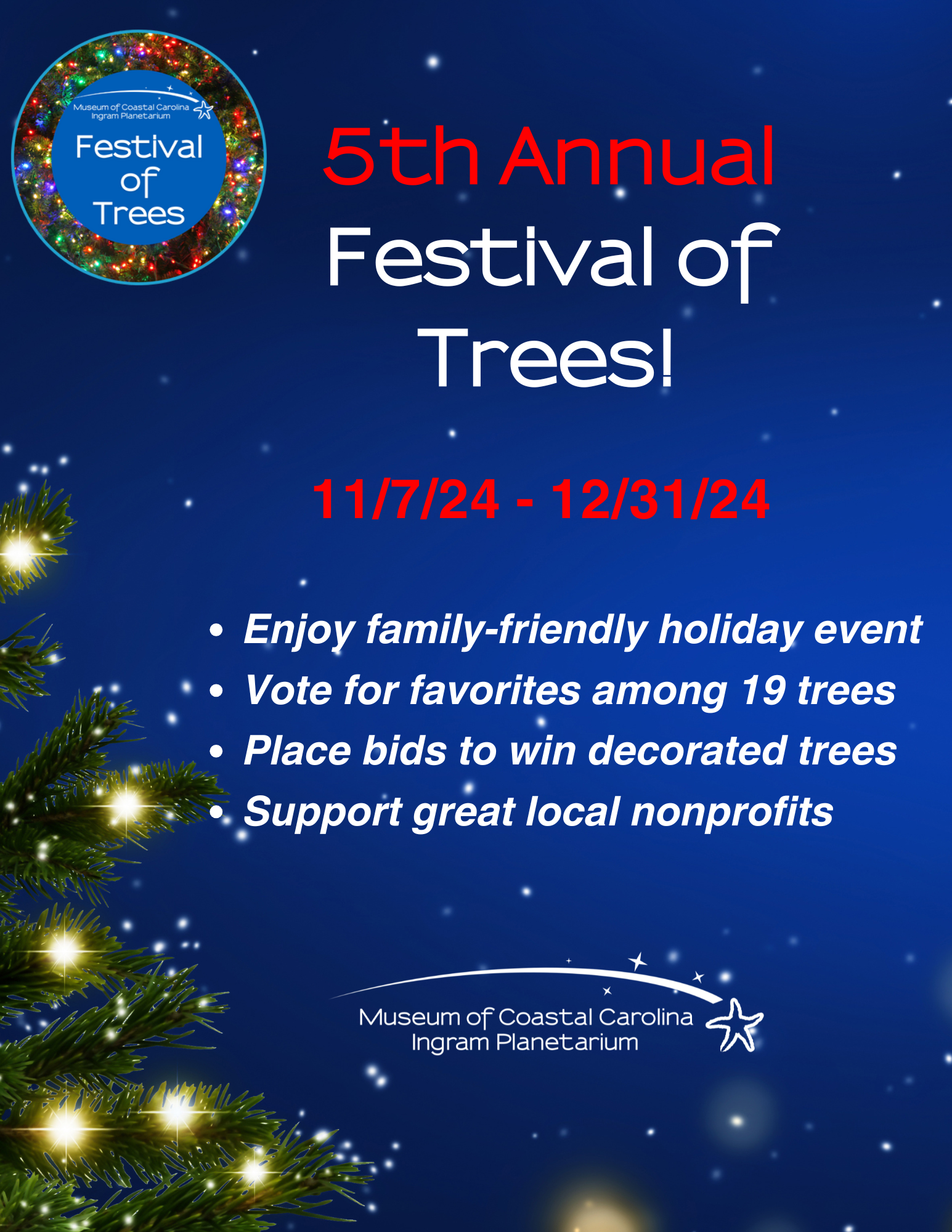 Museum of Coastal Carolina – 5th Annual Festival of Trees