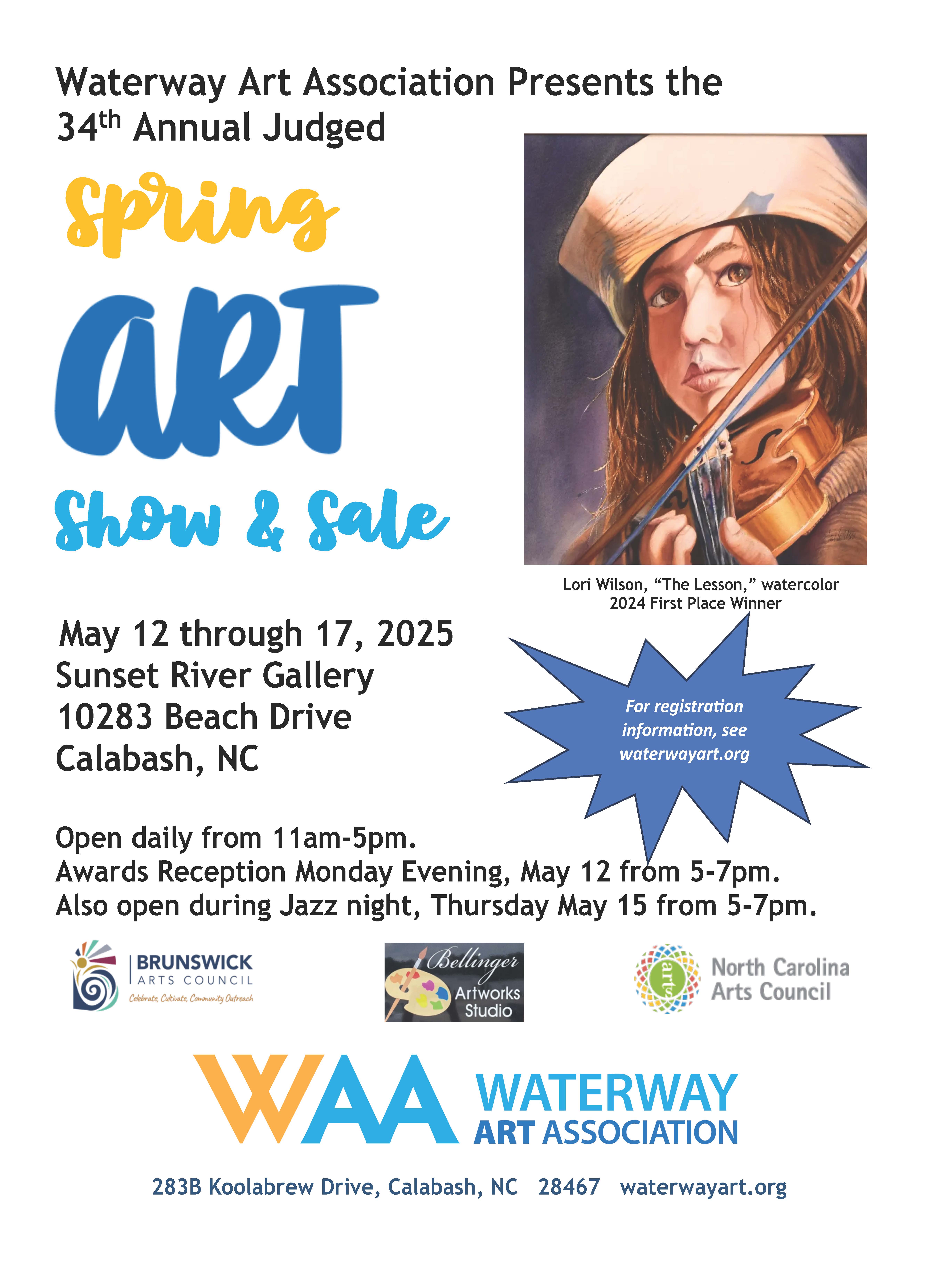 Waterway Art Assoc 34th Annual Judged Spring Art Show and Sale